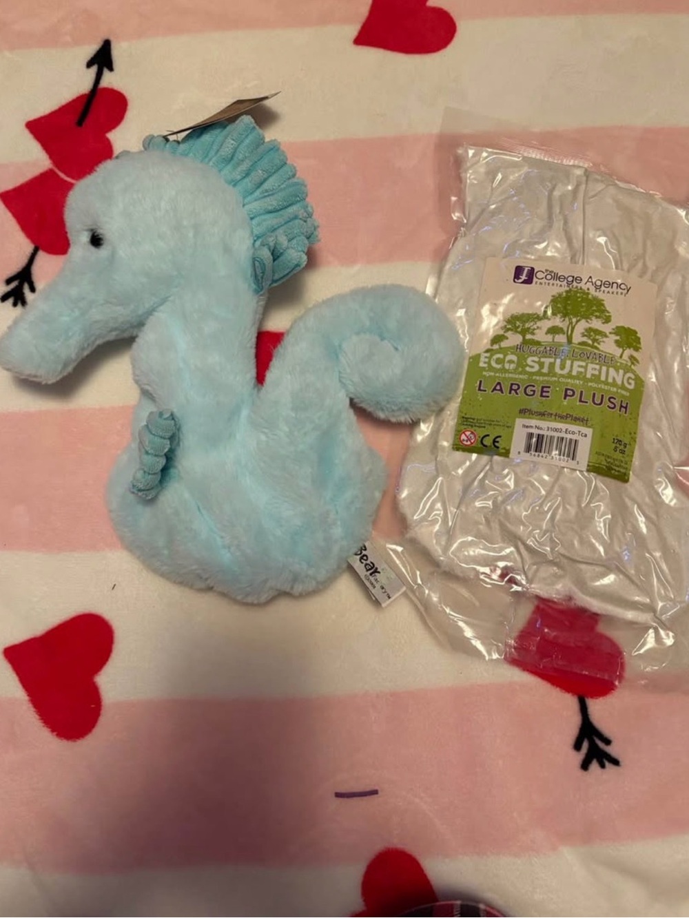 Blue Plush Seahorse Kids Toy - Brand: (unspecified)